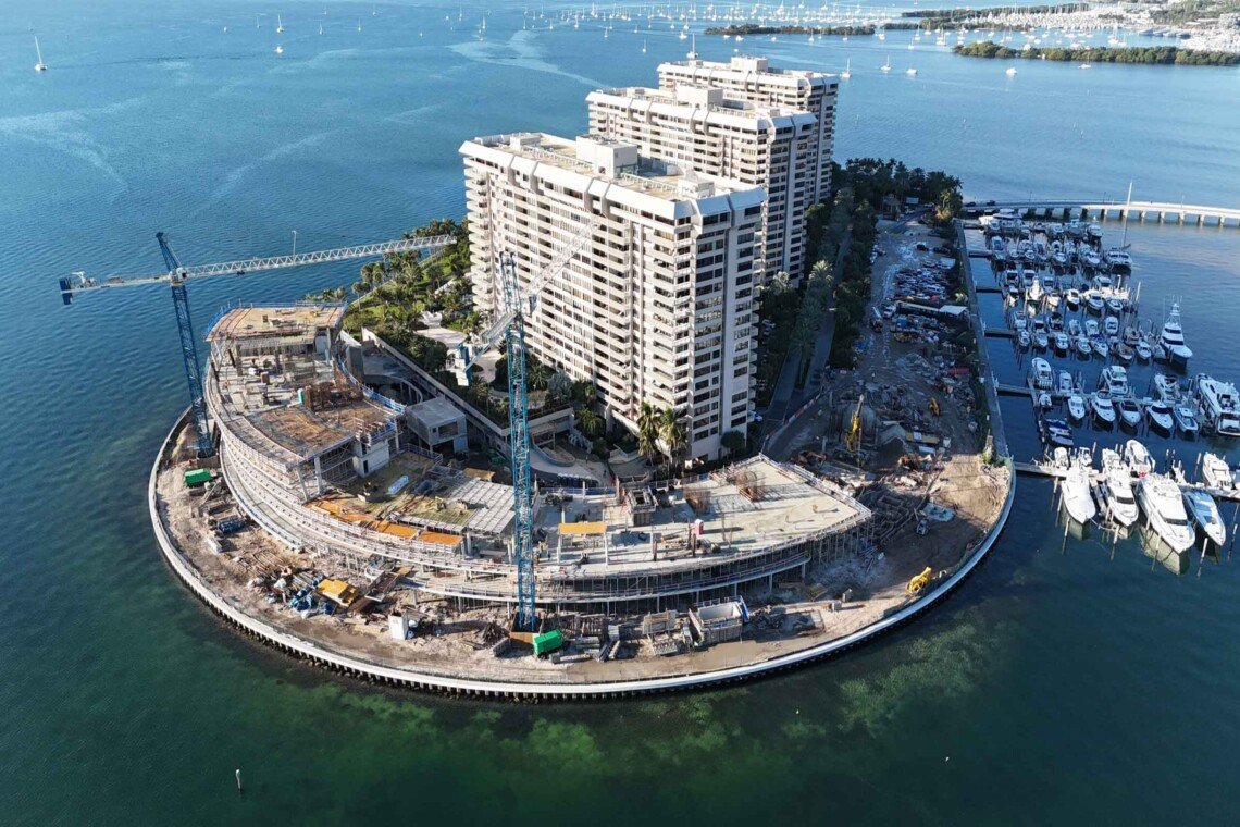 Construction Update On CMC Group's Vita At Grove Isle In Coconut Grove