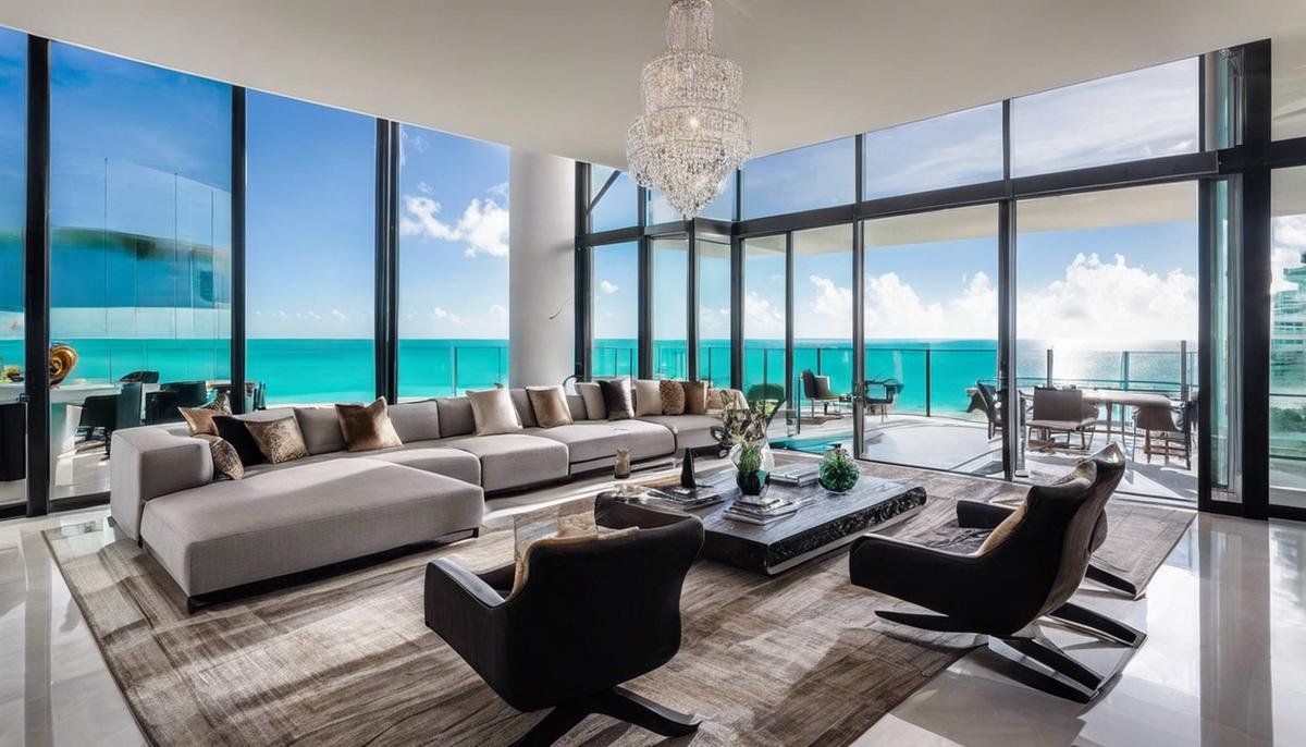 An image of a luxurious Miami rental property with a breathtaking ocean view.