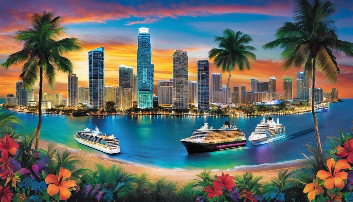 A collage of Miami's iconic landmarks and attractions showcasing the vibrant city culture.
