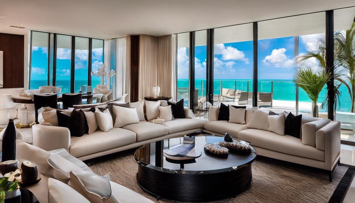 A luxurious Miami vacation home with a stunning ocean view
